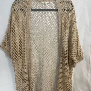 Open knit kimono